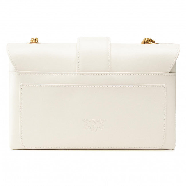 PINKO Love Mini Soft Simply 5 Crossbody Bag In White