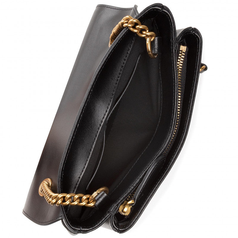 PINKO Love Mini Soft Simply 5 Crossbody Bag In Black