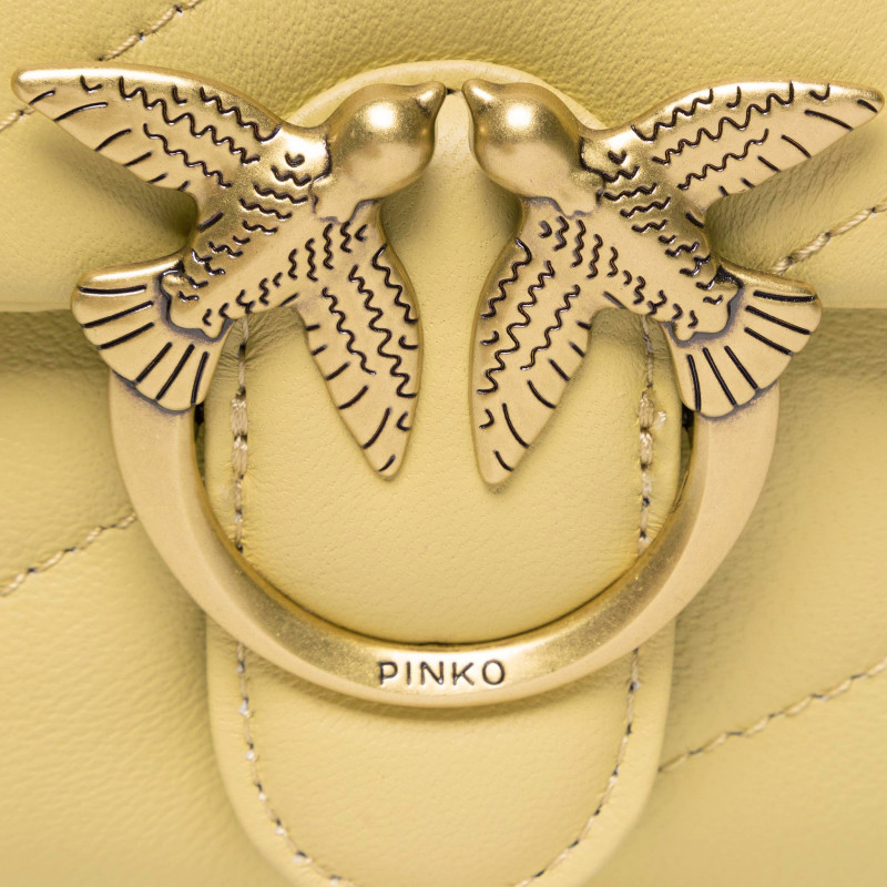 PINKO Love Baby Puff Mavy Quilt with Strap for Shoulder/Crossbody Wear