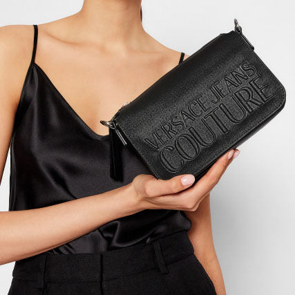 VERSACE JEANS COUTURE Ladies Bag with Detachable Strap for Crossbody Wear