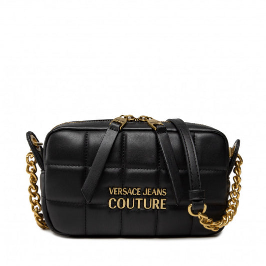 VERSACE JEANS COUTURE Quilted Cross Bag with Zipper in Black