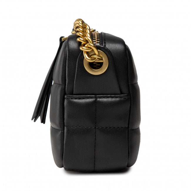 VERSACE JEANS COUTURE Quilted Cross Bag with Zipper in Black