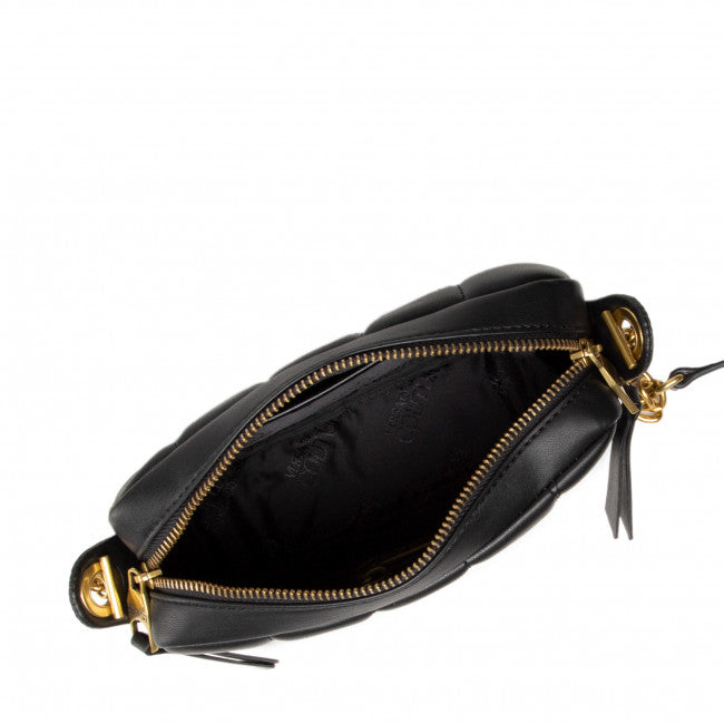 VERSACE JEANS COUTURE Quilted Cross Bag with Zipper in Black
