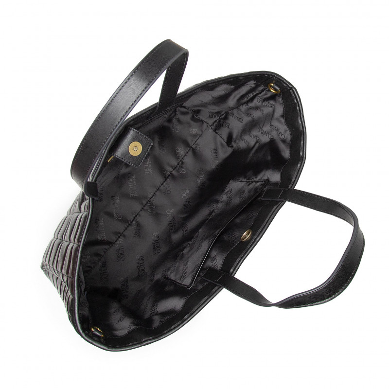 VERSACE JEANS COUTURE Tote/Shopping Bag Quilted with Detachable Chain Strap and Internal Pouch