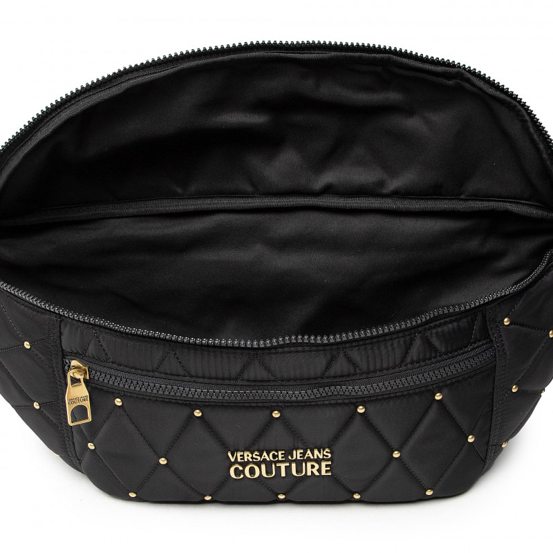 VERSACE JEANS COUTURE Waist Pack with Golden Studs for Crossbody Wear