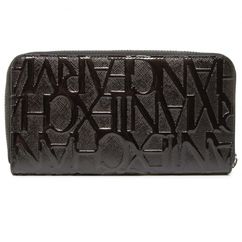A.R.M.A.N.I  E.X.C.H.A.N.G.E Large Women's Wallet in Glossy Black
