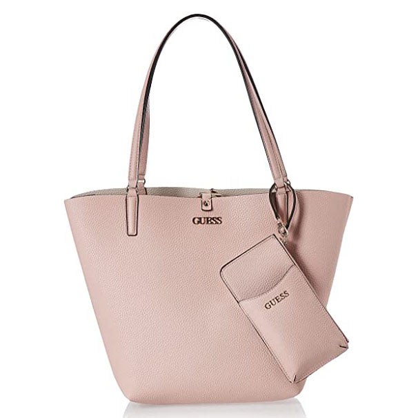 GUESS Alby Toggle Tote bag with Pouch in Light Pink