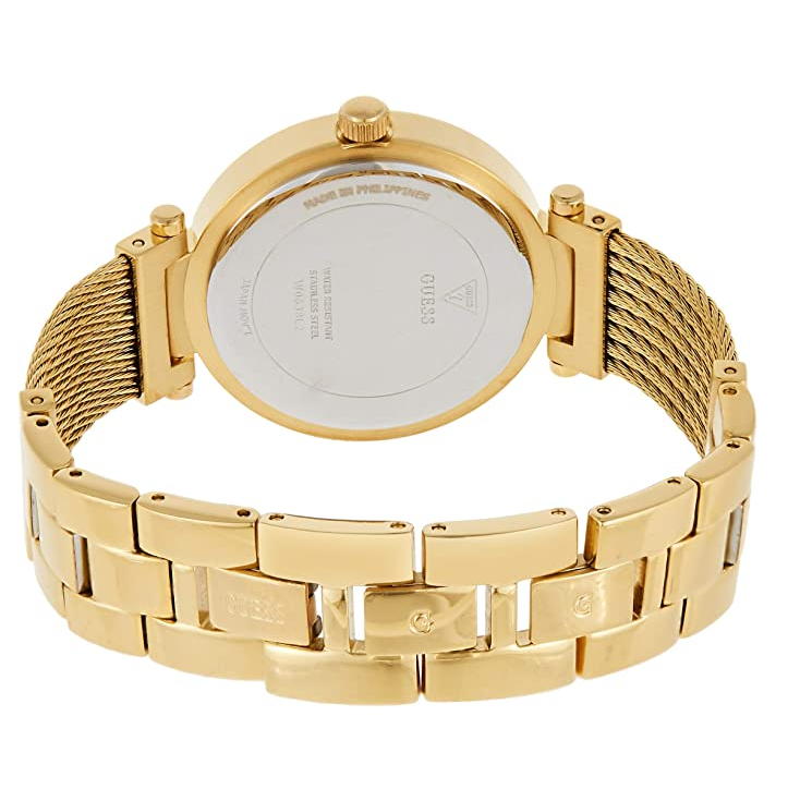 GUESS Soho Crystal Gold Analog Dial with Metal Band