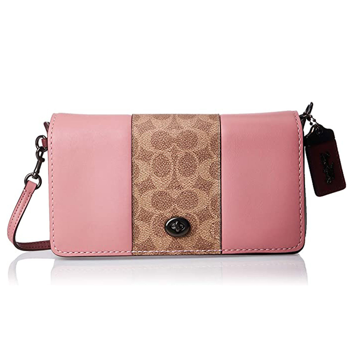 COACH Dinky With Signature Canvas Blocking for Crossbody Wear