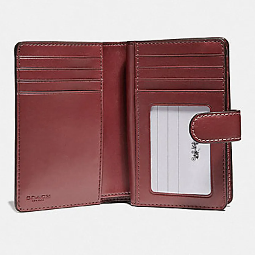 COACH Medium Corner Zip Wallet With Halftone Floral Print