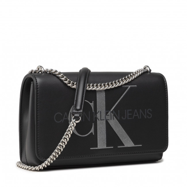 CALVIN KLEIN JEANS Sculpted Convertible Flap Bag with Strap for Shoulder/Crossbody Wear