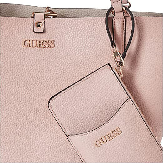 GUESS Alby Toggle Tote bag with Pouch in Light Pink