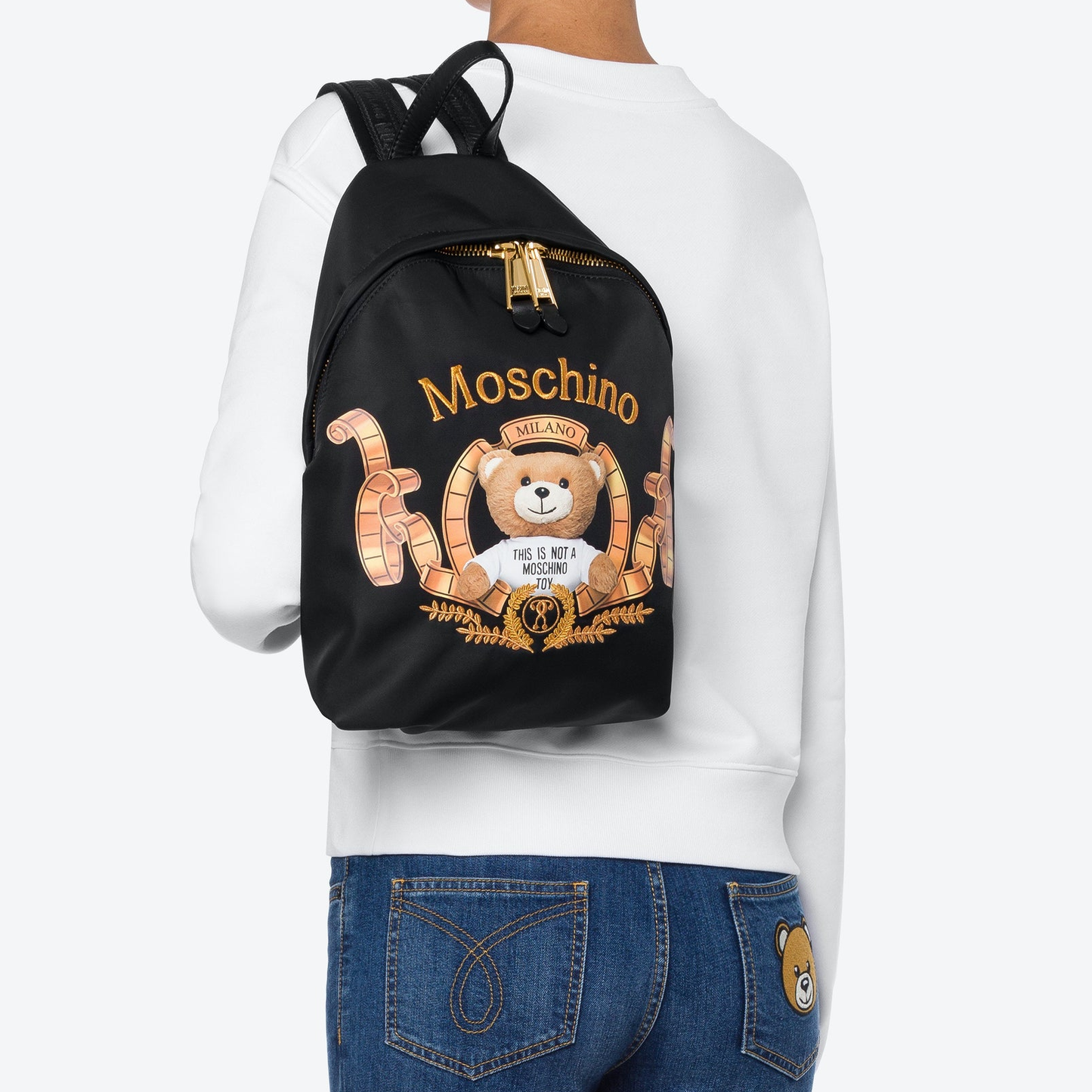 M.O.S.C.H.I.N.O Logo Exclusive Teddy Backpack