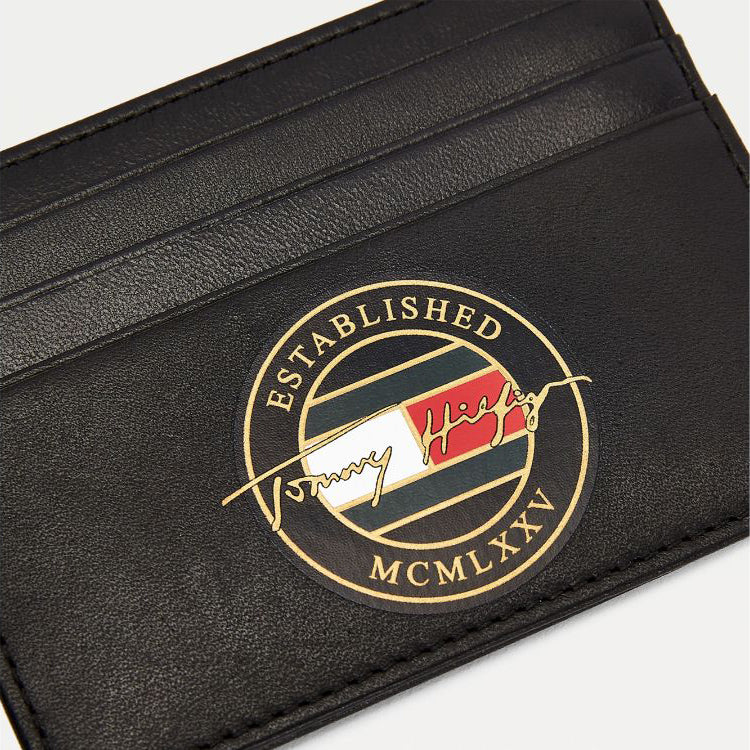 TOMMY HILFIGER Signature Leather Card Holder