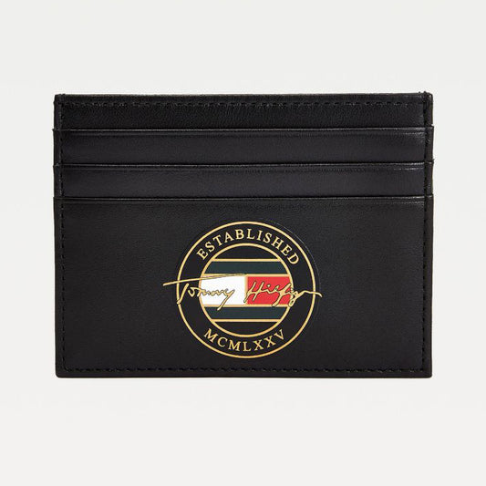 TOMMY HILFIGER Signature Leather Card Holder