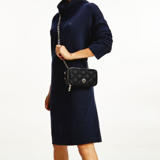 TOMMY HILFIGER Honey Mini Chain Crossover Quilt Crossbody Bag