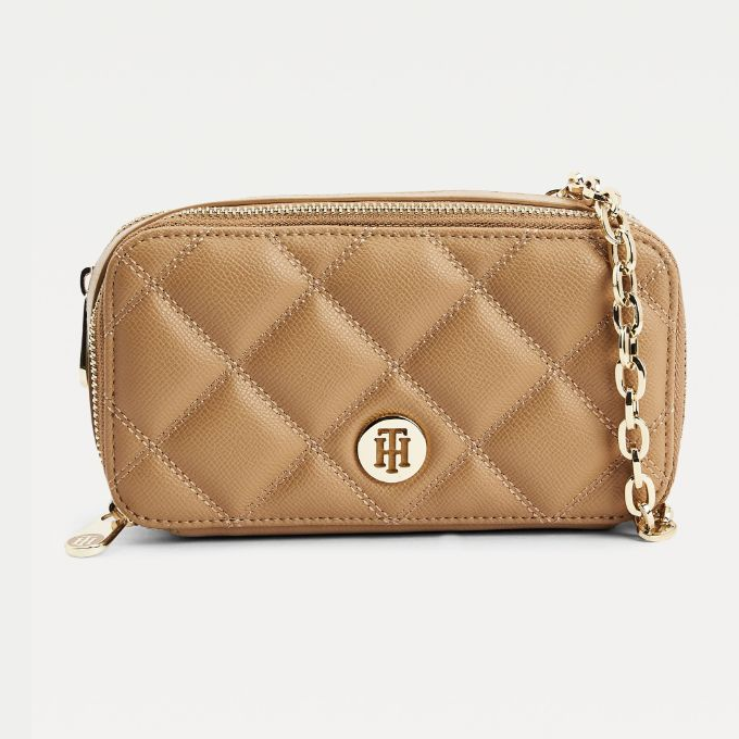 TOMMY HILFIGER Honey Mini Chain Crossover Quilt Crossbody Bag