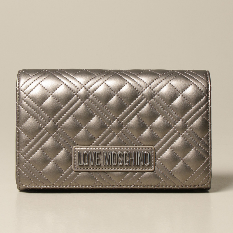 L.O.V.E M.O.S.C.H.I.N.O Shoulder Bag In Quilted Synthetic Nappa Leather