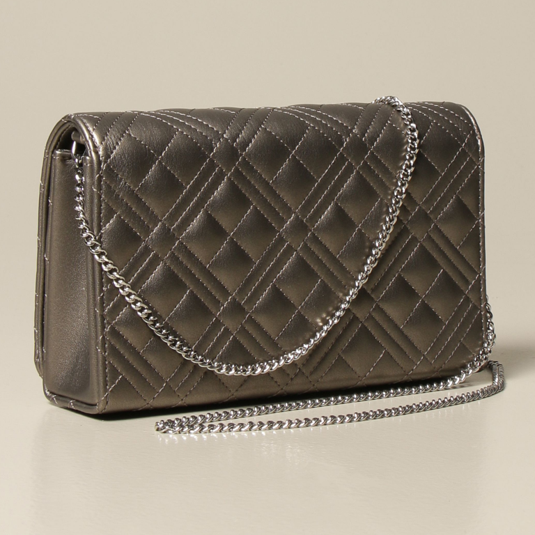L.O.V.E M.O.S.C.H.I.N.O Shoulder Bag In Quilted Synthetic Nappa Leather