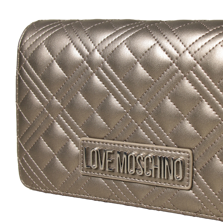 L.O.V.E M.O.S.C.H.I.N.O Shoulder Bag In Quilted Synthetic Nappa Leather