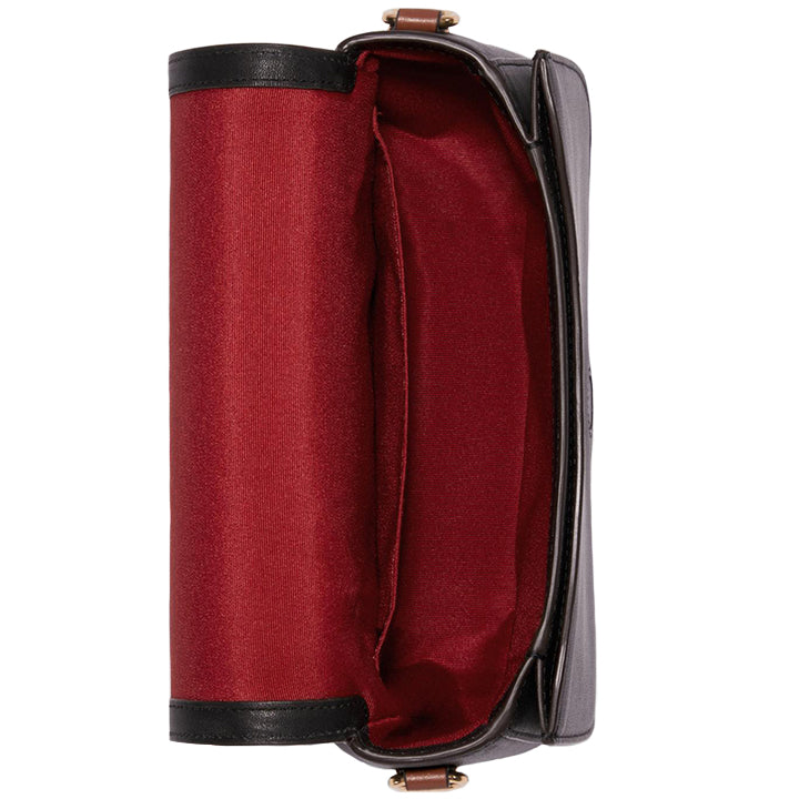 COACH Saddle Bag, Horse And Carriage Dot Print with Detachable Strap for Shoulder/Crossbody Wear