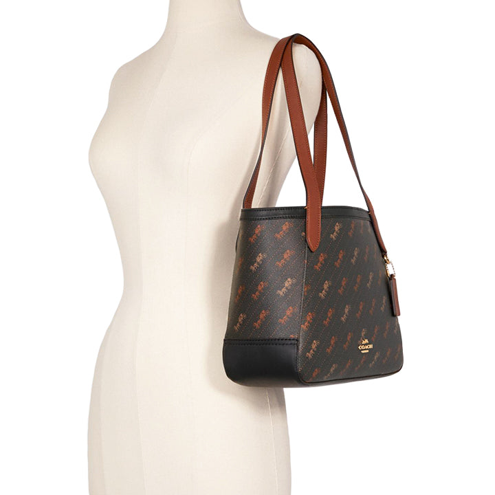 COACH Horse And Carriage Tote Bag With Horse And Carriage Dot Print