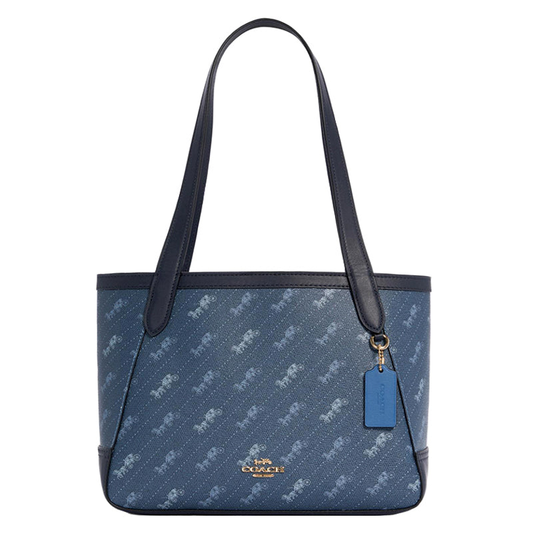 COACH Tote 27 With Horse And Carriage Dot Print Tote Bag