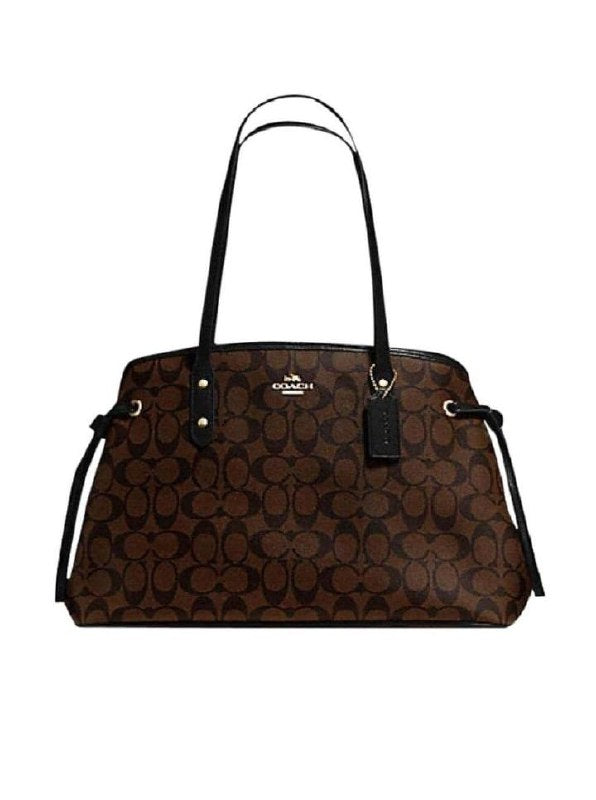 COACH Drawstring Carryall Satchel Shoulder Bag Signature