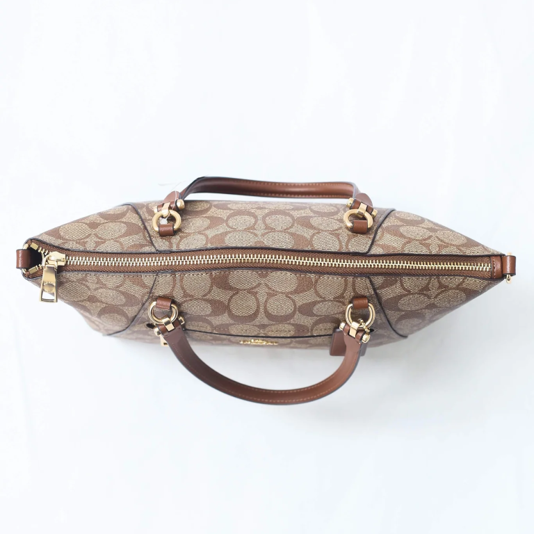 COACH Prairie Satchel Handbag In Signature Canvas with Detachable Strap for Shoulder/Crossbody Wear