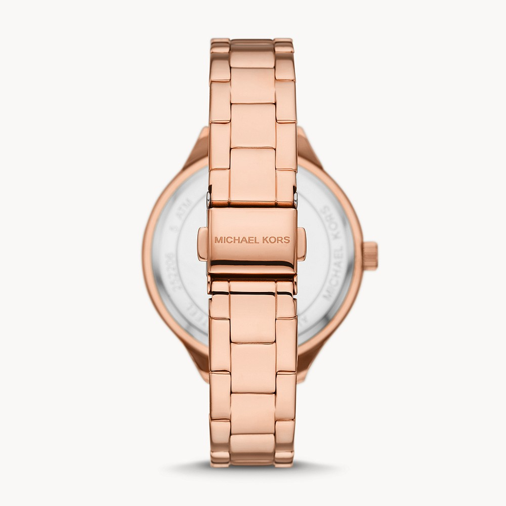 M.I.C.H.A.E.L K.O.R.S Three-Hand Rose Gold Tone Stainless Steel Ladies Watch