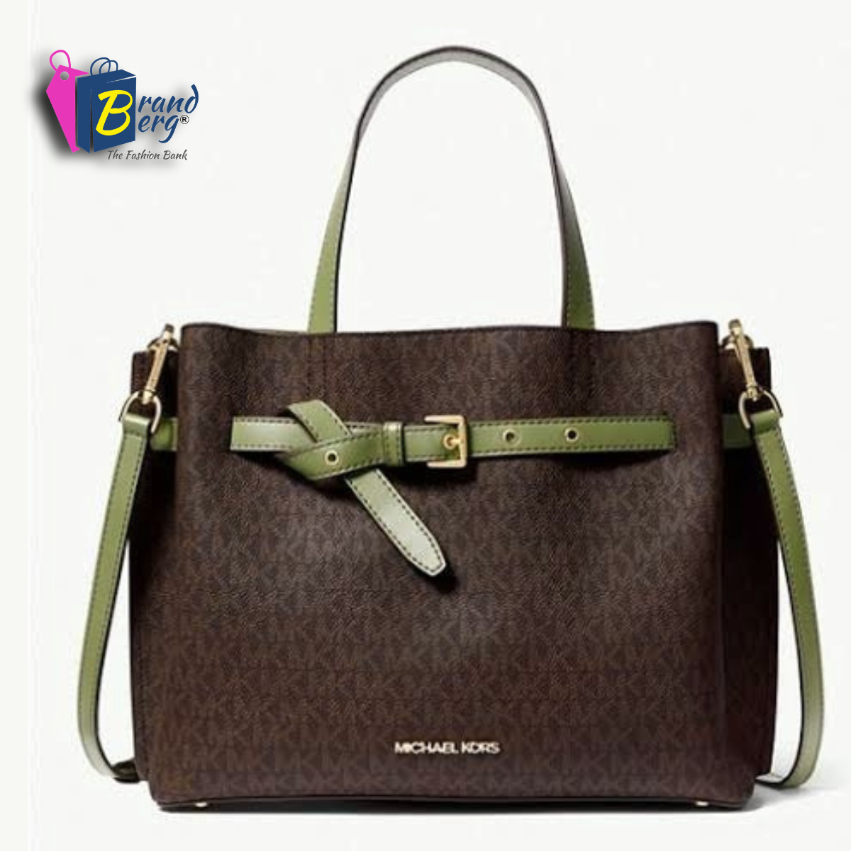 M.I.C.H.A.E.L K.O.R.S Emilia Small Logo Satchel Bag with Detachable Strap for Crossbody Wear