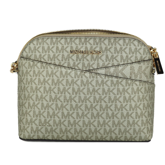 MICHAEL KORS Medium Signature Dome Jet Set Crossbody Bag In Gold