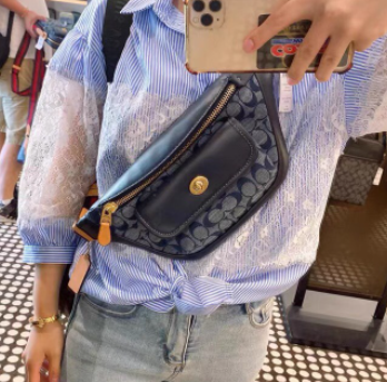 C.O.A.C.H Waist Belt Bag In Signature Chambray