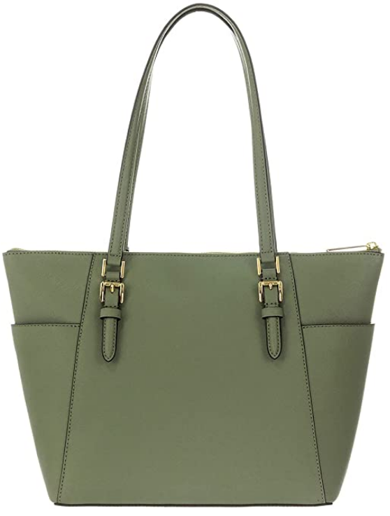 MICHAEL KORS Charlotte Large Saffiano Leather Top-Zip Tote Bag