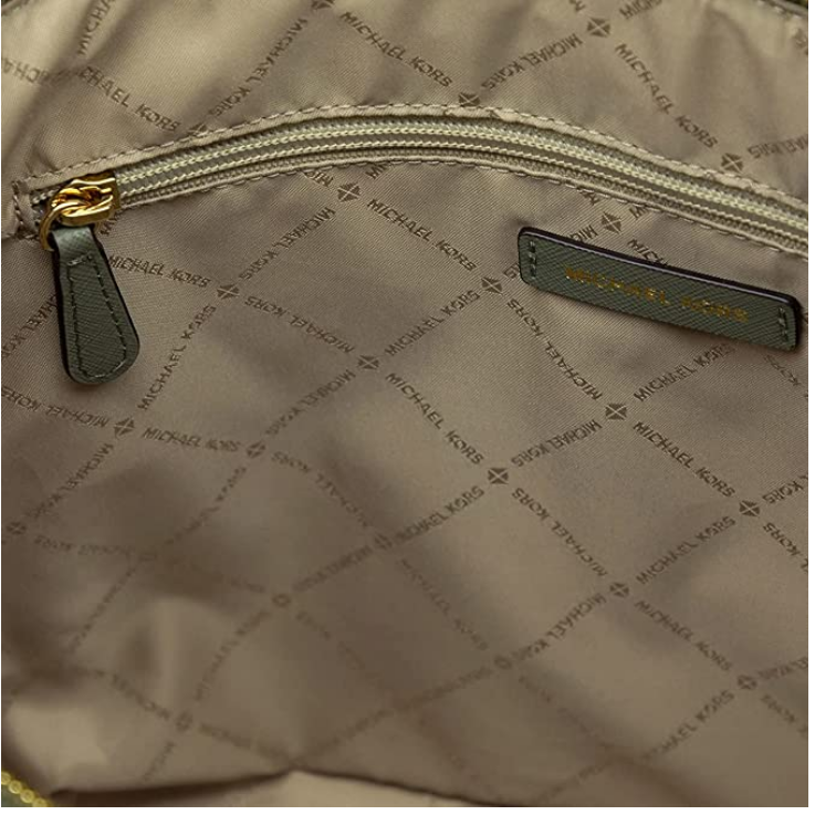 MICHAEL KORS Charlotte Large Saffiano Leather Top-Zip Tote Bag