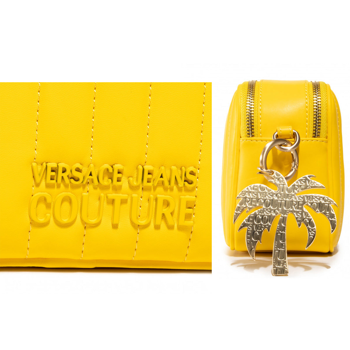 VERSACE JEANS COUTURE Crossbody Messenger Bag in Bold Yellow