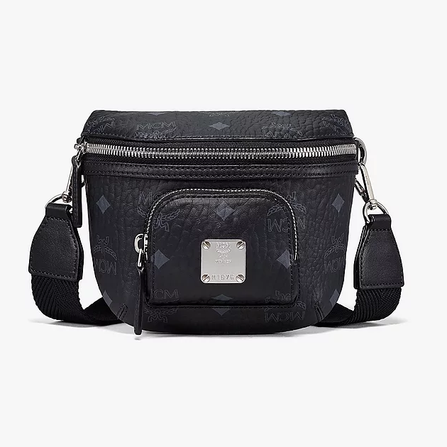 MCM Klassik Aren Crossbody/Waist Bag in Visetos with Detachable Strap