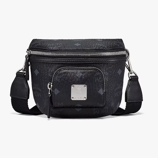 MCM Klassik Aren Crossbody/Waist Bag in Visetos with Detachable Strap