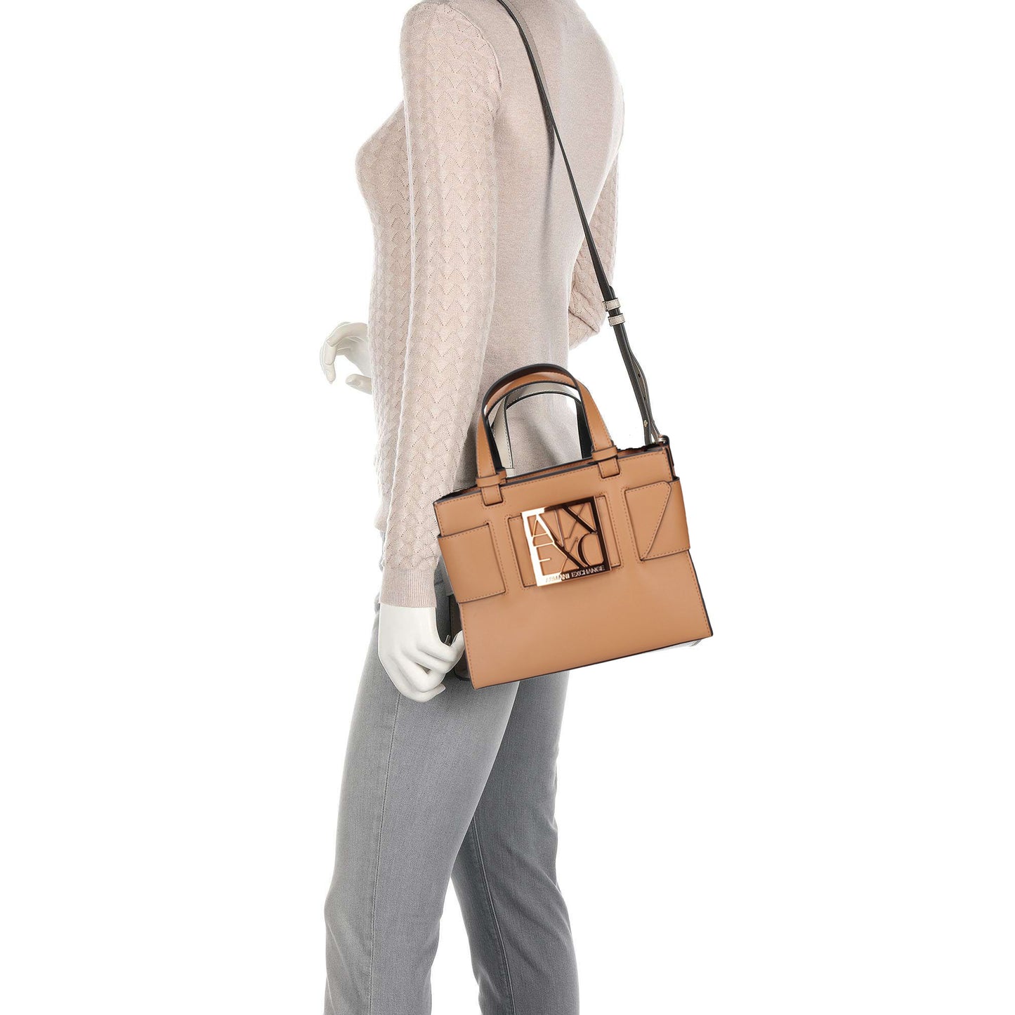 A.R.M.A.N.I E.X.C.H.A.N.G.E Tote Bag with Shoulder/Crossbody Strap