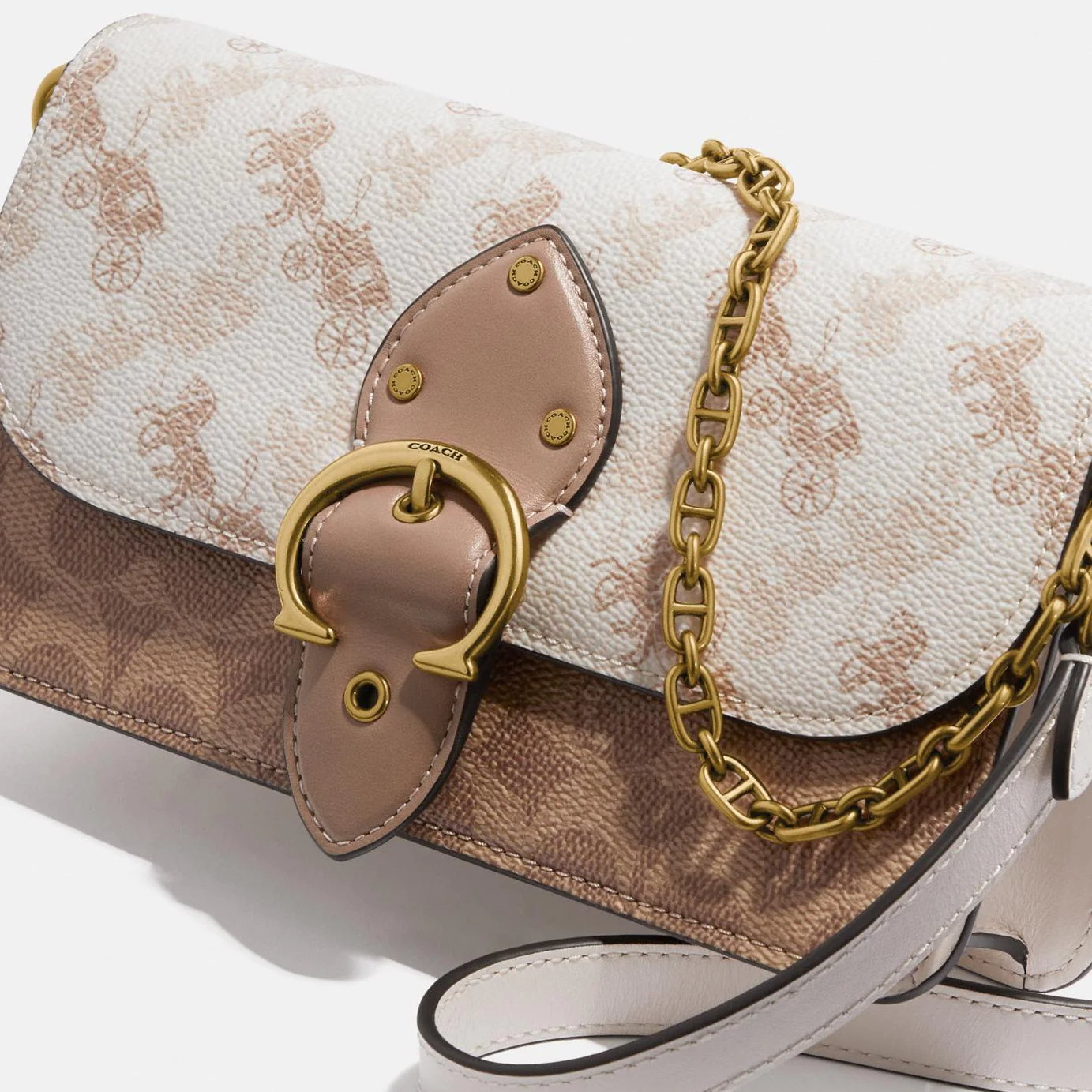C.O.A.C.H Beat Crossbody Clutch In Signature Canvas With Horse And Carriage Print