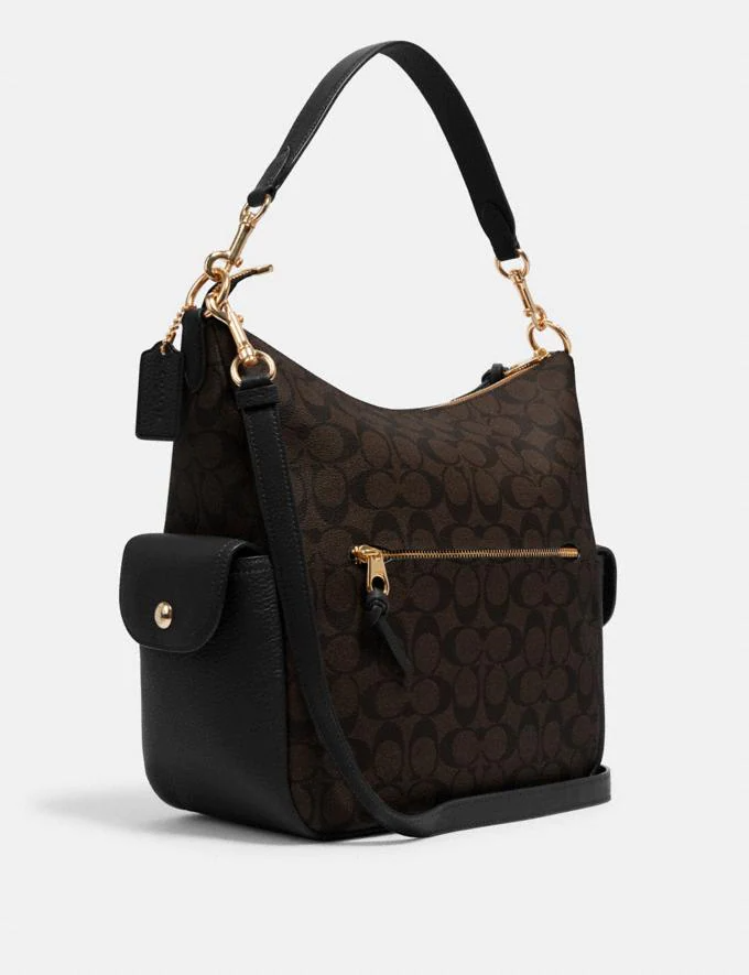 COACH Pennie Shoulder Bag In Signature Canvas with Detachable Strap for Shoulder/Crossbody Wear