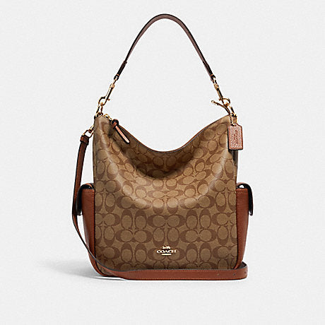 COACH Pennie Shoulder Bag In Signature Canvas with Detachable Strap for Shoulder/Crossbody Wear