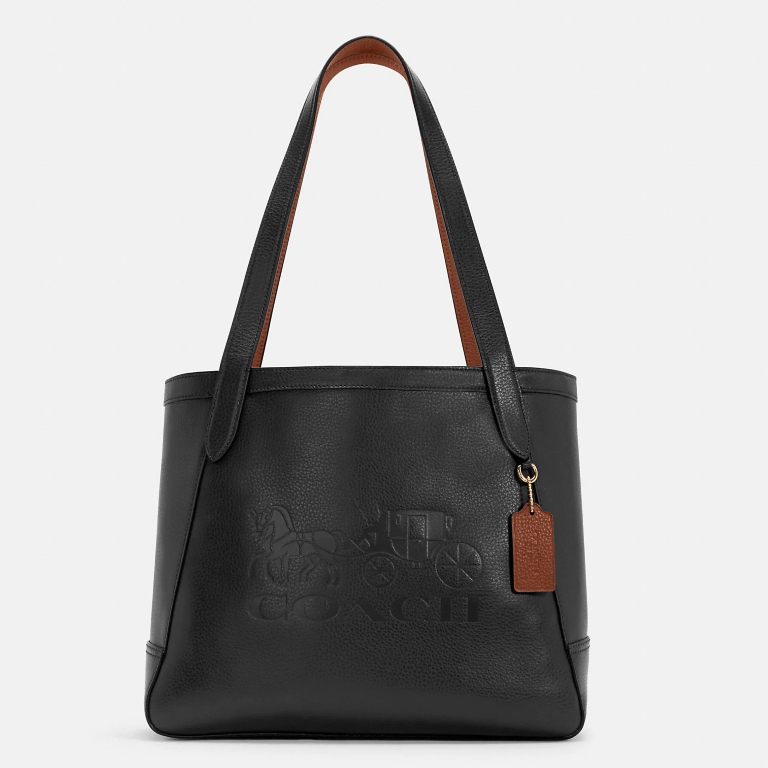 COACH Tote Bag With Horse And Carriage in Black/Redwood