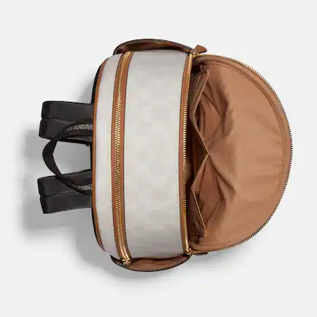 C.O.A.C.H Court Backpack In Blocked Signature Canvas