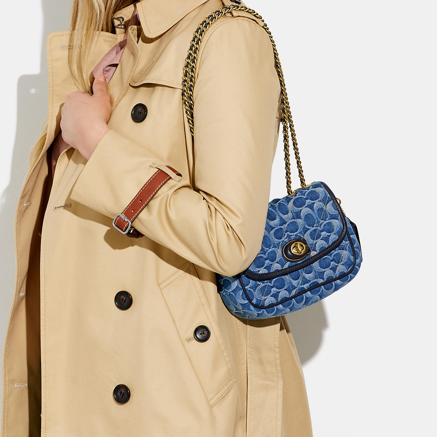 C.O.A.C.H Pillow Madison Shoulder Bag In Signature Canvas with Quilting