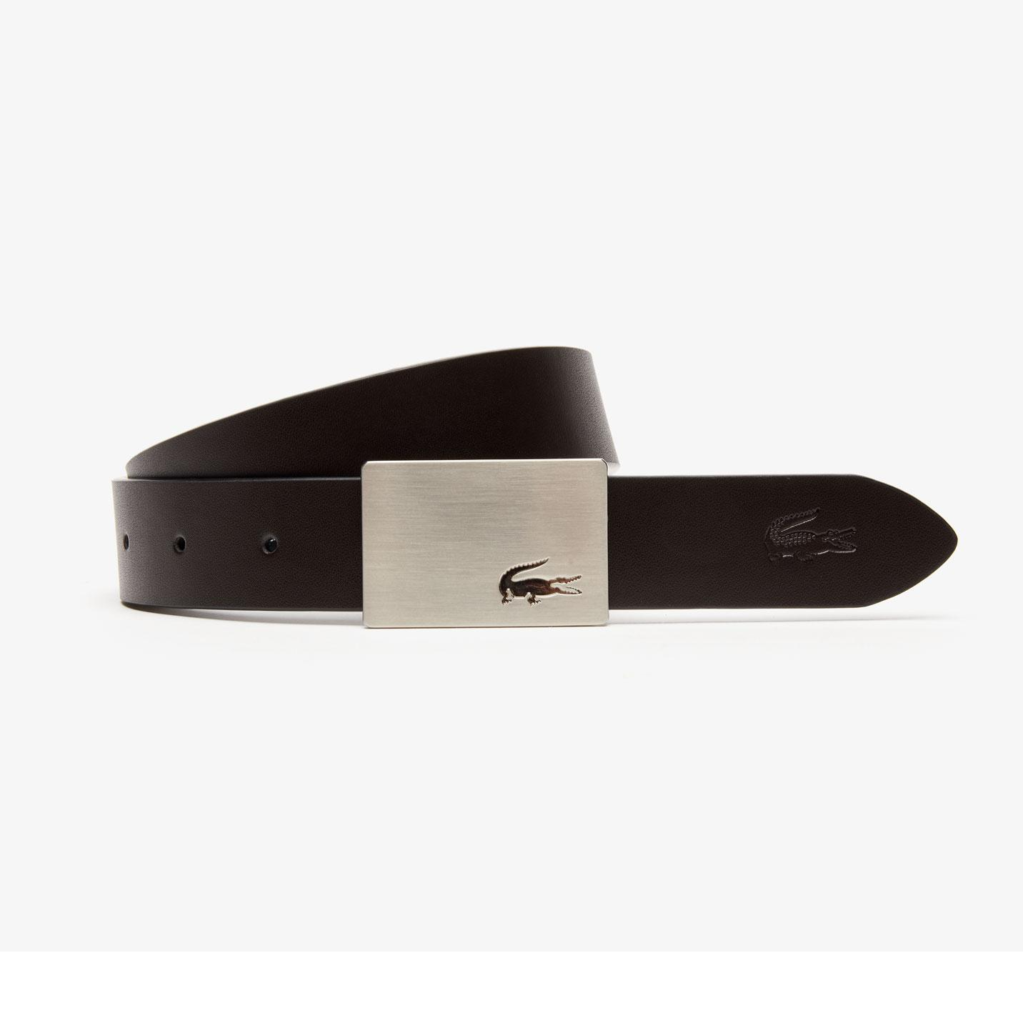 LACOSTE Men's Reversible Leather Belt And 2 Buckles
