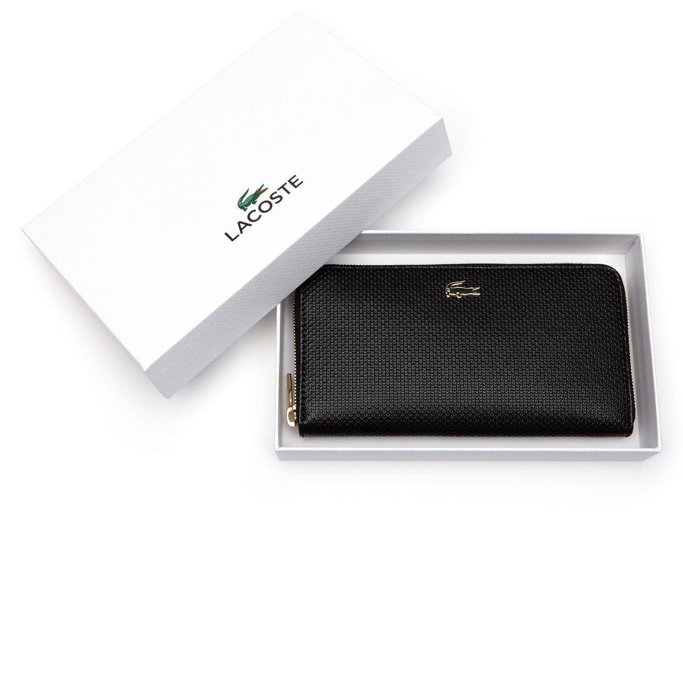 LACOSTE Women's Chantaco Pique Zip Wallet
