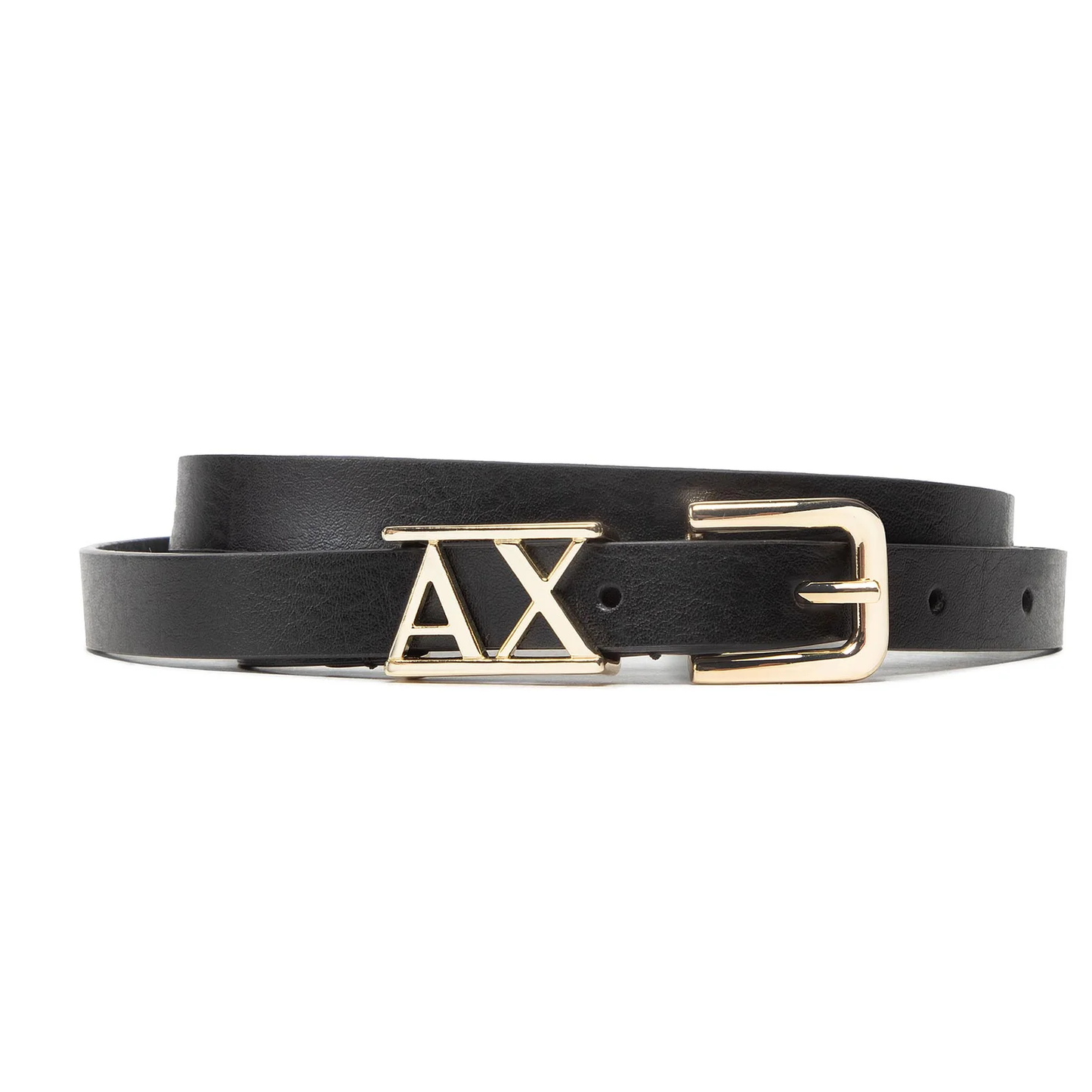 A.R.M.A.N.I E.X.C.H.A.N.G.E Logo Buckle Leather Belt