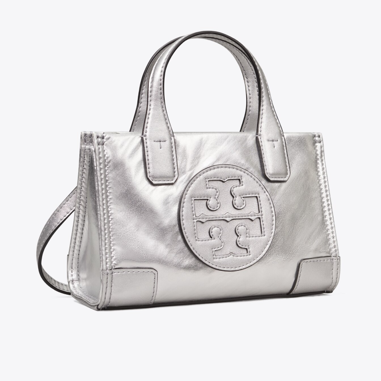 TORY BURCH Ella Metallic Micro Tote Bag