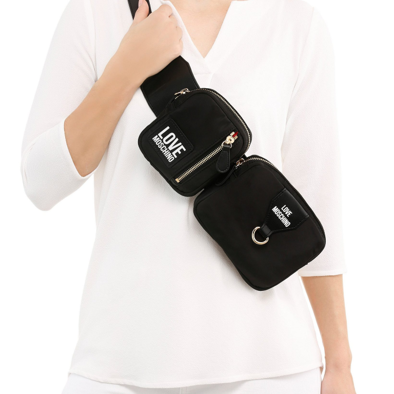 L.O.V.E M.O.S.C.H.I.N.O Fanny Pack/Belt Bag With Logo Patch For Waist/Crossbody Wear